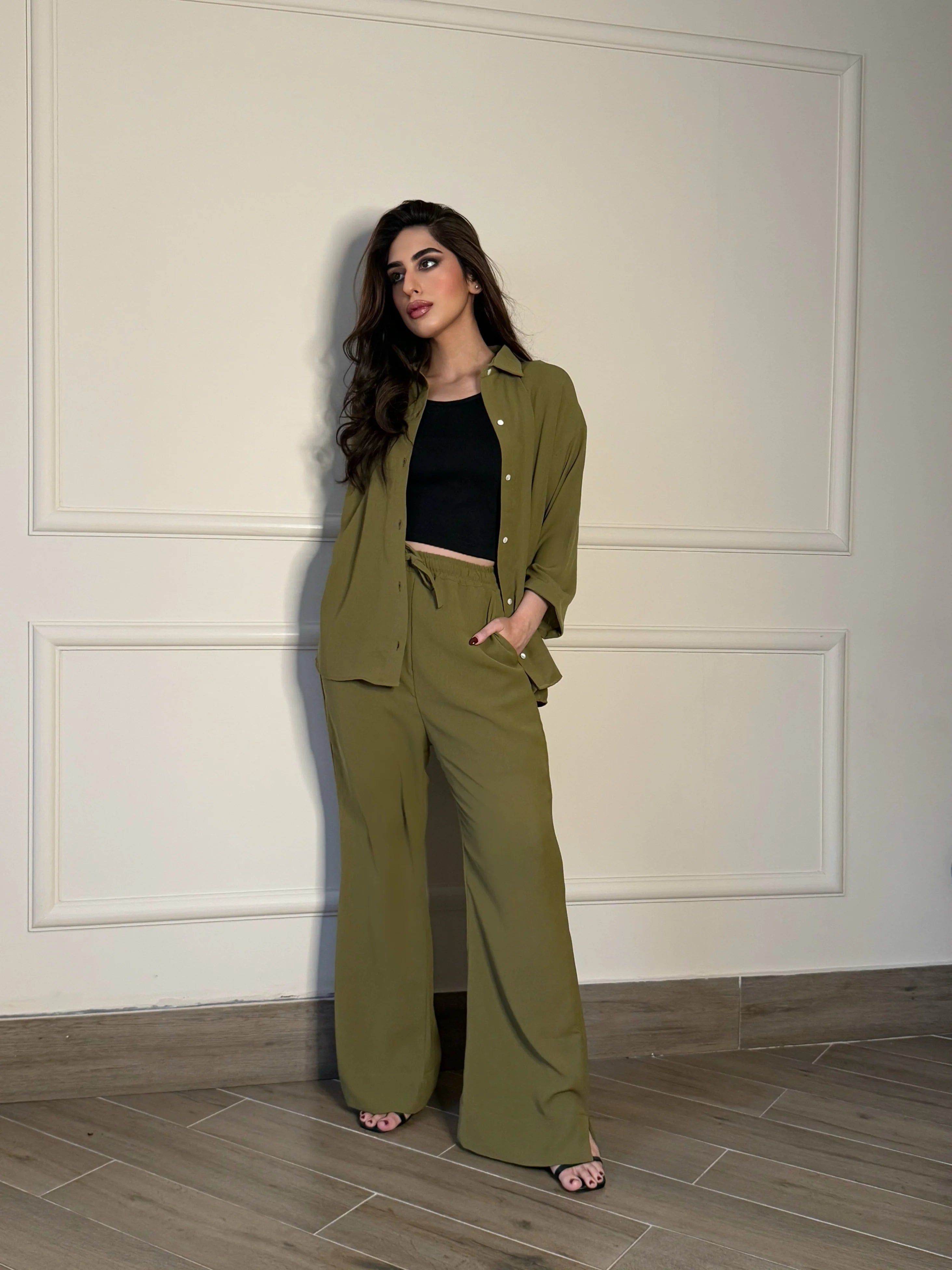 OLIVE CO ORD SET