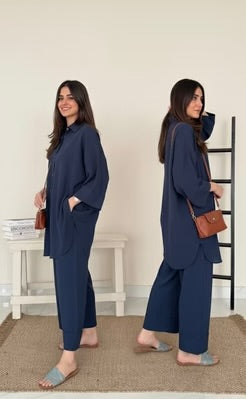 CRUSED FABRIC CO ORD SET