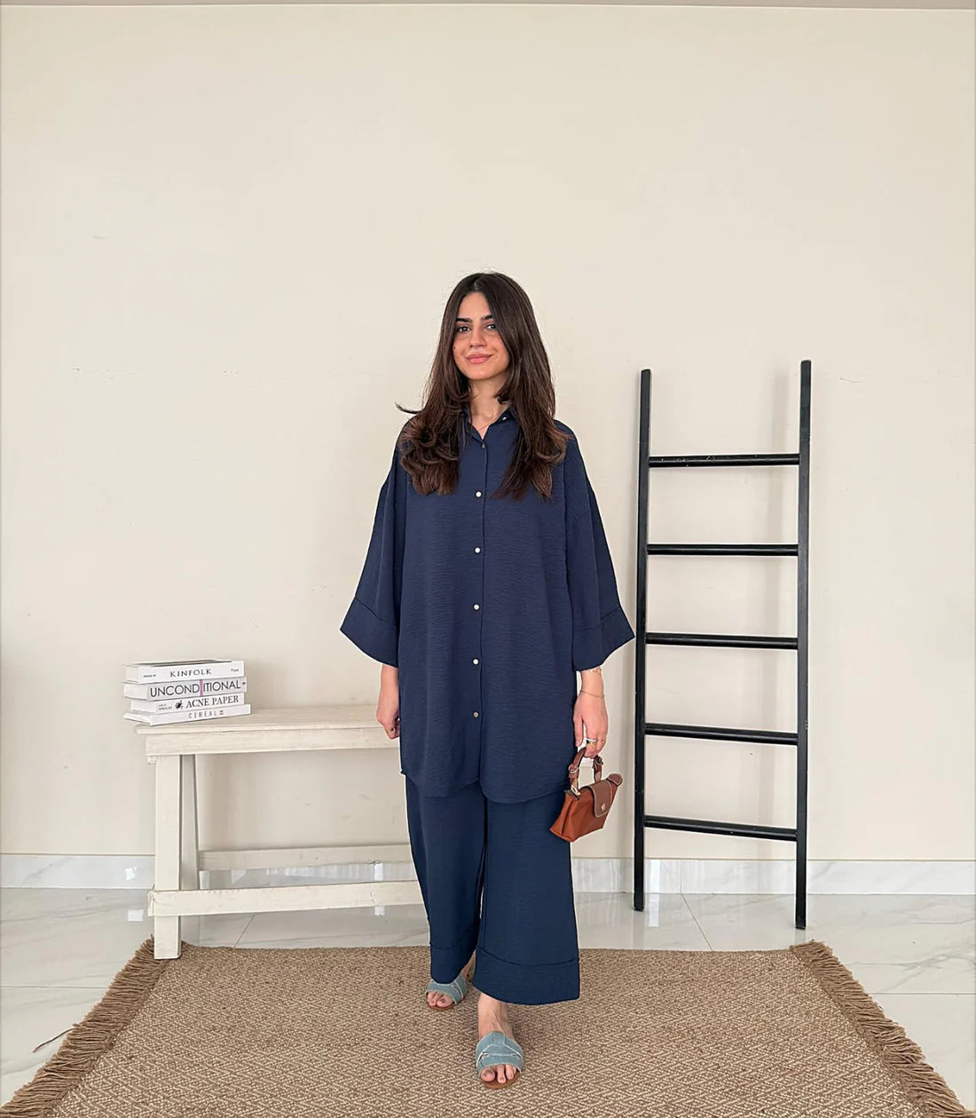 CRUSED FABRIC CO ORD SET